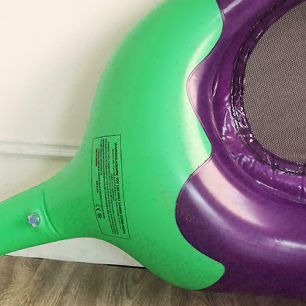 Eggplant floating row large swimming ring floating air mattress with net fo V8F3