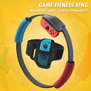 Leg Fixing Strap Sport Band+Non-Slip Ring-Con Grips Fit for Nintend Switch A