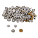 60 Sets Snap Buttons Popper Press Fasteners for Bags Jacket - White + Black