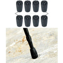 Set Of 8 Hiking Stick Tips Anti-slip Walking Pole Cap End Protector Black