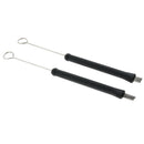 2x Drum Brushes Retractable Steel Brushes Sticks Brush with Rubber Handles