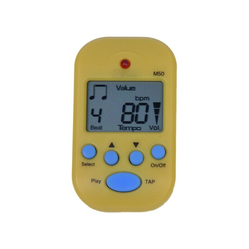 M50 Metronome Digital Electronic with Yellow Clip Instrument