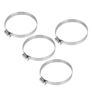 4pcs 72-95mm Stainless Steel Hose Clamp Clip Worm Drive Fuel Line Clamp A