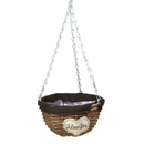 Natural Wicker Hanging Basket Flower Basket Pot Planter Rattan Vase Basket