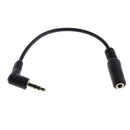 3.5mm Male 90 Degree Right Angle To 3.5mm Female Stereo Audio Cable Cord