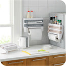 Kitchen Organizer Cling Film Sauce Bottle Storage Rack Tin Foil Paper Towel