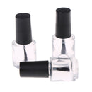 1X 5ml empty nail polish bottle clear glass with brush nail oil glass bottles JR