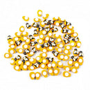 100Pcs Home Decor Mini Bee Wooden Sponge Self-Adhesive Wall Stickers