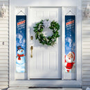 Christmas Curtain Xmas Ornaments Oxford Cloth Door Hanging Flag (Snowman)