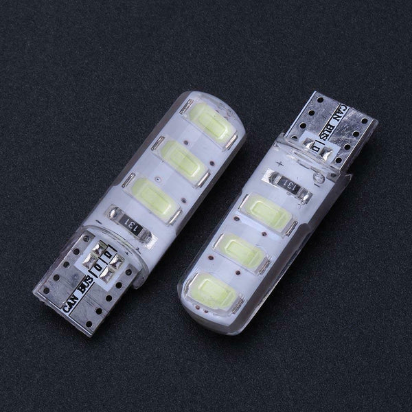 2pcs 5W 6LED 5730 SMD W5W T10 Car Width Light Bulb Silicone LED Lamp A#S