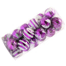 24PCs Christmas 6cm Plastic Christmas Tree Decoration Ballï¼ˆPurpleï¼‰