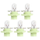 5pcs T5 B8.4D Halogen Car Gauge Bulbs for Dash Instrument Light (Green)