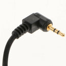 2pcs Right Angle 2.5mm to 3.5mm Male Plug Flash PC Sync Cord for DSLR Camera