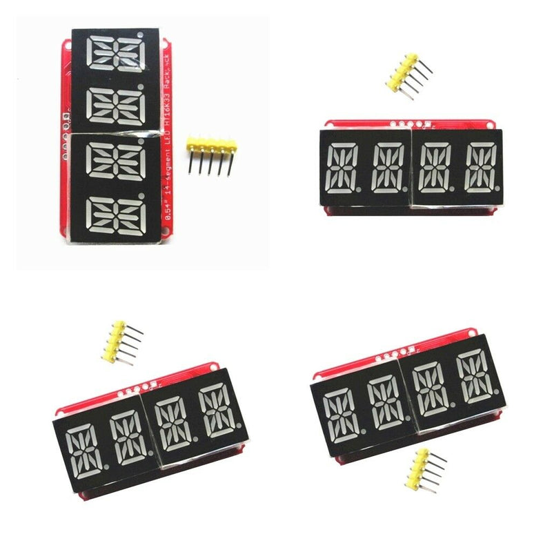 4 Pcs 0.54" 4 Digit Segment Tube LED Display Module for Arduino I2C Matrix