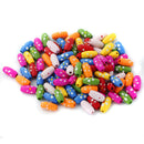 200x Wooden Round Barrel Loose Beads for Jewelry Making Beading DIY Bracelet
