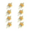 8pcs Universal Motorcycle Mini Inline Fuel Gas Petrol Filters Engine Plastic