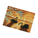 11CT Swan Sunset Stamped Cross Stitch DIY Embroidery Kits for Beginners Kids