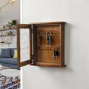 Wooden Key Box Cabinet Wall Mounted Keys Hooks Storage Holder With 6 HooksS Ew