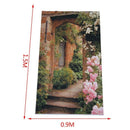 3x5ft Photo Backdrop Vinyl Collapsible Background Pink Rose Brick Arch Door U7E9