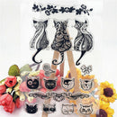 cute cat family Silicone Stamp DIY Scrapbooking Photo Album DecorativeBX