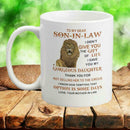 To My Dear Son-In-Law Mug Letter Pattern Printed Coffee Cups Microwave Safe L0Z1