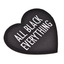 EBack Heart Embroidered Patch for Clothing Iron on Sew on Applique 7.9cmx7.5cmJR