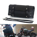 Motorcycle Fork Bag, Waterproof Motorbike Handlebar Bag Pu Leather Saddleba D7R4