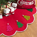 48 Inches Christmas Tree Skirt with DIY Small Tree Hanging Ornaments and Po B1E5