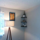 Swing Rope Floating Shelf 3 Tier Hanging Rope Shelf Wood Wall Floating Shelves