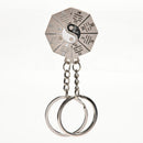 Lovers Split Yin Yang Ba Gua Tai Chi Chrome Satin Couples Key Chains Key Ring Hn