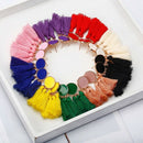 Tassel Earrings Round Drop Earrings For Women Wedding Long Fringed Earrings A2T8