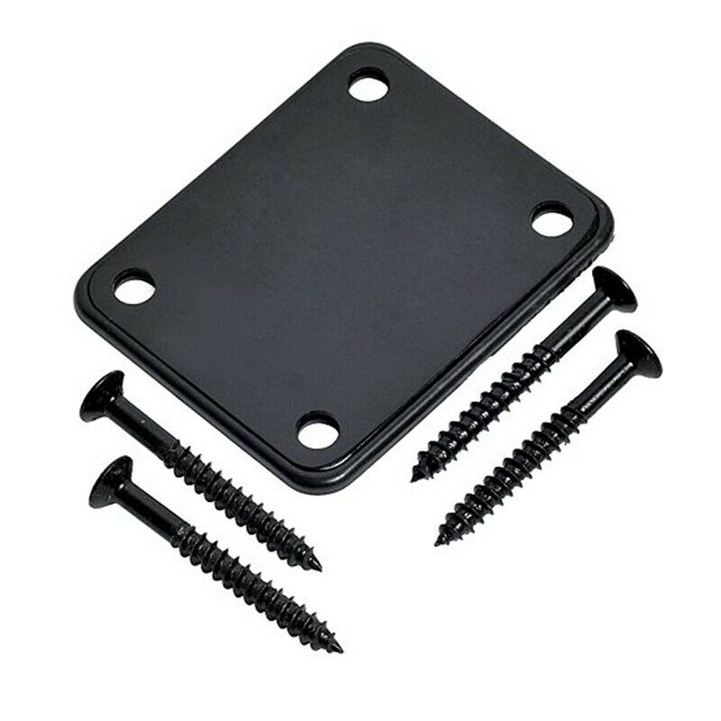 1 Set Electric Guitar Neck Plate with Screws for Strat Tele Guitar Precisio T3D2