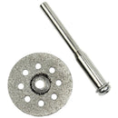 5X 22mm Mini Discs Practical diamond cut Revolving + 1 Mandrel S7L7