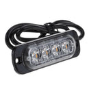 4LED 4W Bar Car Truck Strobe Flash Emergency Warning Light Lamp 12V- 24V BlueOZ