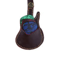 Keychain Guitar Holder Pickholder Plectrum Holder New Picks Leather, Black