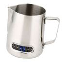 600ml Stainless Steel Milk Frothing Pitcher Jug with Integrated Thermometer