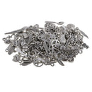 100x Flower Heart Pendant Jewelry Making Charms for DIY Necklace Bracelet