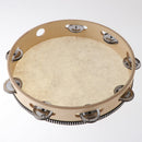 10 inch Tambourine Hand Held Drum Bell, Single Row Metal Jingles Percussion