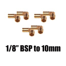 6x Gasoline Hose 1/8 '' Up To 10mm 90 Degree Brass Bow Male Barb Adapter