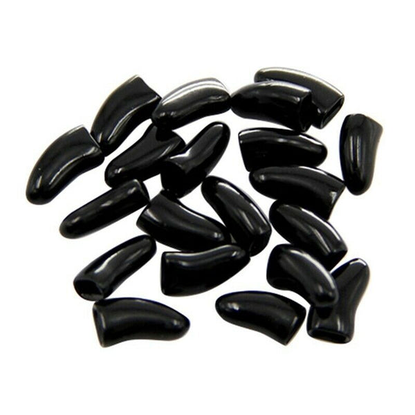 Black XXL, 20Pcs Soft Pet Paw Claw Control Dog Cat Nail Caps Cover