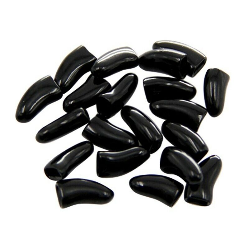 Black XXL, 20Pcs Soft Pet Paw Claw Control Dog Cat Nail Caps Cover