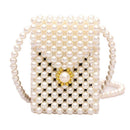 Retro Girl Elegant Pearls Shoulder Handbags Women Beads Small Crossbody Bag