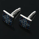 1 Pair Modern Square Flower pattern Cufflinks For Mens Shirt