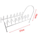 Stainless Steel Pan Draining Sink Shelf Drying Stand 7 Slots Holder Dish Rack