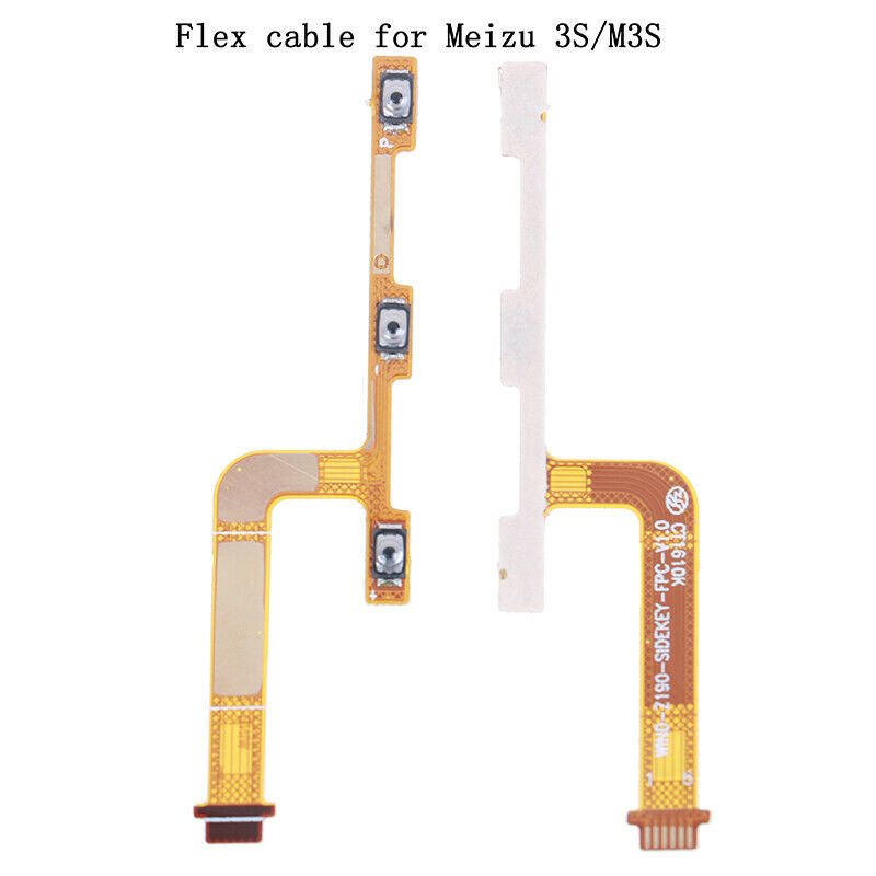 Volume button flex cable for meizu 3S/M3S metal power on off key flex cable ME