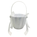 Small White Wedding Flower Girl Basket