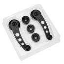2pcs Aluminum Alloy Car Window Handle Winder Riser Replacement(Black) A