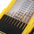 15pcs/set High  Steel Drill Titanium-plated Twist Drill Bit 1.5mm -10mm