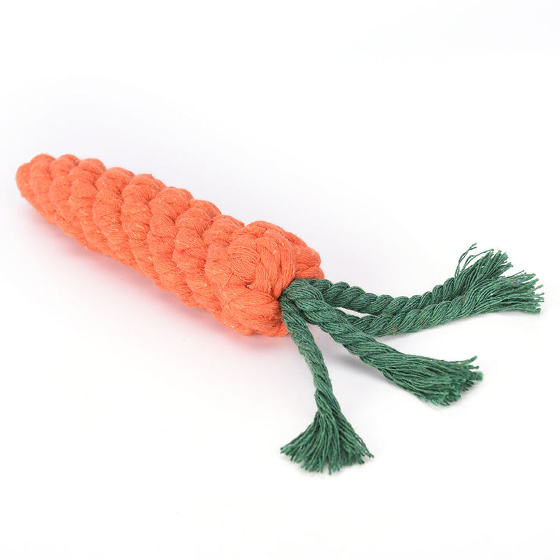 1 x pet dog durable carrots knot for small and large dogs trainging chew toysM&O