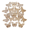 20 Pieces Craft Card Making Wooden Butterfly Wedding Party Xmas Decorations